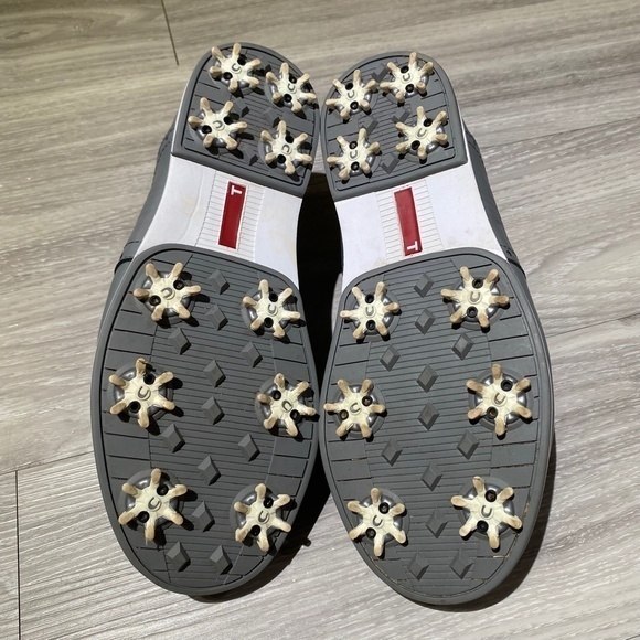 True Linkswear Classix Golf Shoe mens 7 women’s 8.5 Grey Leather Spikes Oxford - Picture 6 of 11